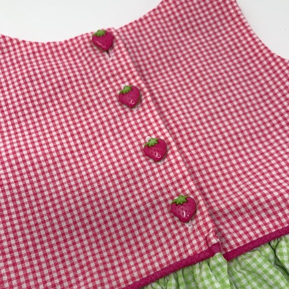 Austin & Ashley Pink & Green Plaid Strawberry Top - Picture 5 of 6